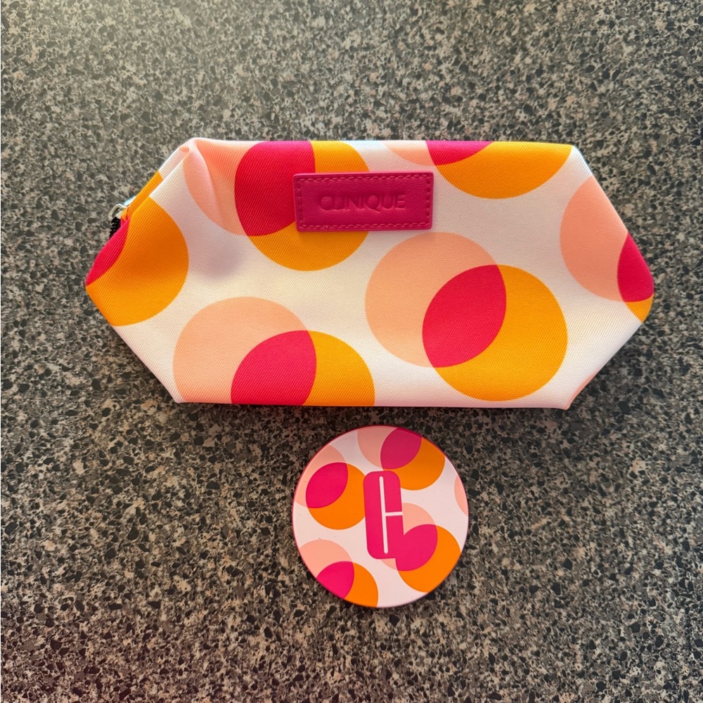 Clinique Multicolor Circle Cosmetic Pouch